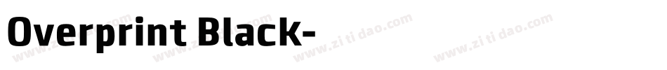 Overprint Black字体转换